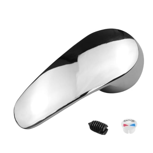 GYWHOOFT Manija de palanca de grifo, mango de grifo, 48 mm, aleación de zinc, monomando de repuesto para cocina, baño, bañera y ducha