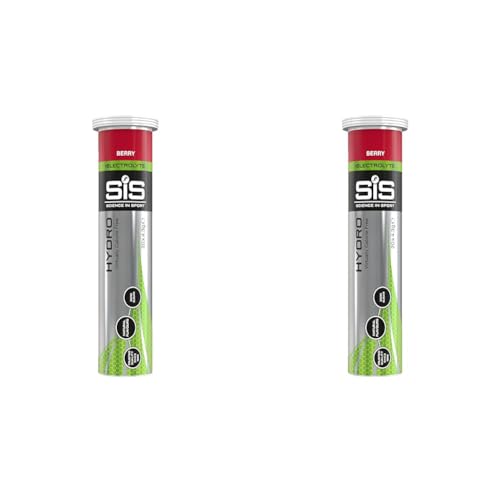 Science In Sport Hydro Hydration Tablets, Gluten-Free, Zero Sugar, Berry Flavour Plus Electrolytes, 20 Effervescent Tablets (Pack of 2)