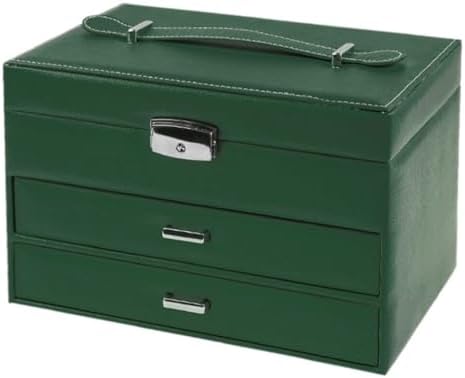 Three-Layer PU Leather Jewelry Box for Women – Chic Portable Storage Organizer, Perfect for Bedroom, Bathroom, Vanity, and Travel – Elegant Jewelry Case for Gift.