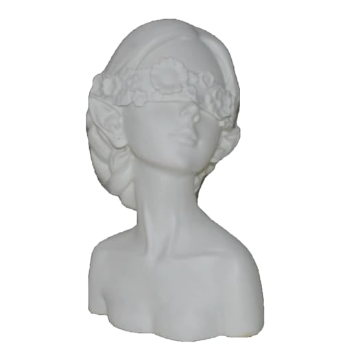 HBCPDM Expositor Collares Maniquí de joyería para exhibición, niña pequeña hueca de PVC de plástico para collares, pulseras, soporte para pendientes para tiendas minoristas (Color : White)