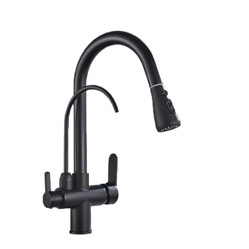 Robinet de filtre à eau de cuisine extractible contre le calcaire évier