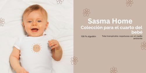 Miniatura 7 de Sasma Home - 4 Sábanas Bajeras Ajustables 100 Algodón Para Moisés O Cuna De Bebé Blanco