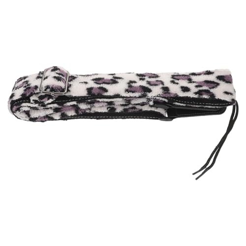 BESPORTBLE Correa para Guitarra Eléctrica Electroacústico Ajustable Estampado de Leopardo Blanco...