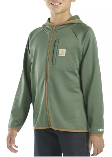 Carhartt Kid's CA8586 Force® Long-Sleeve Full Zip Sweatshirt - Youth Big Boys Medium 10/12 - Cilantro Green4