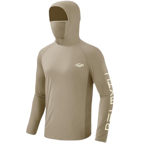 Palmyth Fishing Shirts for Men Long Sleeve Sun Protection Fishing Hoodie UPF 50+ UV Hooded Shirt Neck Gaiter2