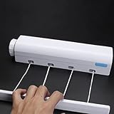 Larga duración y duradero: fabricado con material resistente y alambre blanco retráctil de PVC fuerte o alambre de acero inoxidable; adecuado para usar en habitaciones exteriores e interiores, balcón, baño, jardín en cualquier lugar que desees
