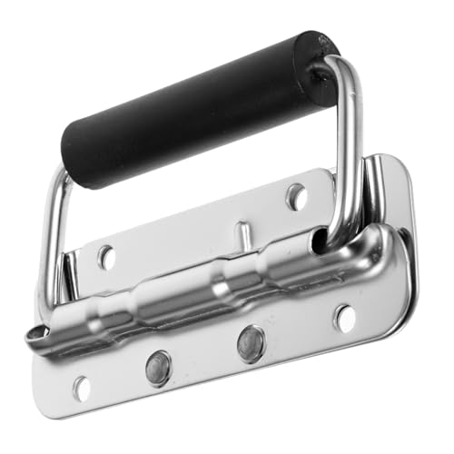 HOLIDYOYO Folding Handle Toolbox Heavy Duty Stainless Steel Ring Handle for Easy Carrying Ergonomic Design for Multi Purpose Use for Projects and Repair Tasks Durable and Reliable Tool