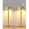 Moragin 2 Pack Gold Led Cordless Table Lamps Rechargeable,Cordless Touch Lamp Battery Operated-Waterproof-for Outdoor Patio/Restaurants/Home/Dinner