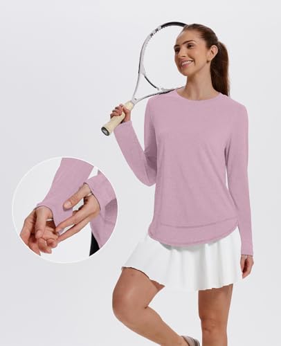 Image of XIEERDUO Women's Workout Tops Long Sleeve Shirts Sun Protection UPF 50+ Quick Dry Shirts for Hiking Running S-3XL