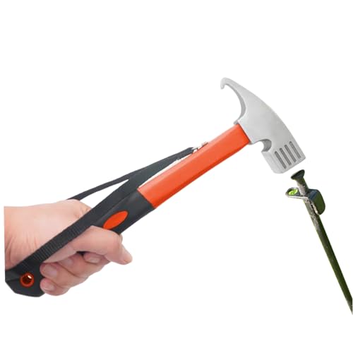 Marteau de camping robuste acier carbone avec arrache-tente outdoor hammer