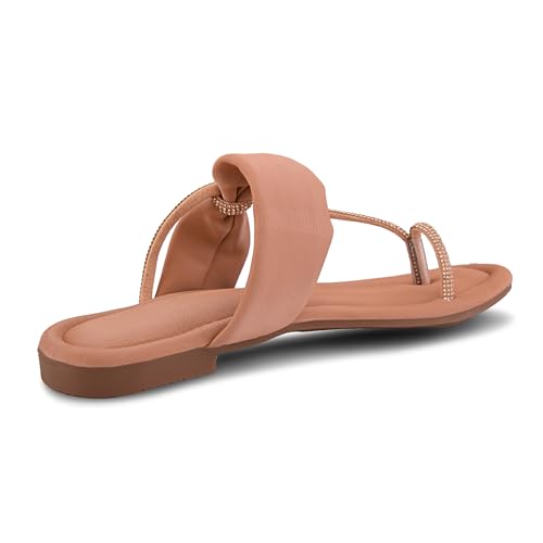 Image of Centrino Women's Slide Sandals | Stylish Slip-On for Ladies | T-Strap Cushioned Footbed for Comfort | Elegant & Trendy Braided Strap Flip Flops | Lightweight Casual Summer Slides (9311)