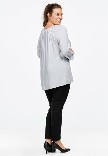 ellos Plus Size Tie Neck Peasant Tunic4