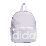 adidas Mini mochila linear pequena bolsa de viagem descontinuada, Matiz roxa/branca, OSFA, Mini mochila linear pequena bolsa de viagem descontinuada