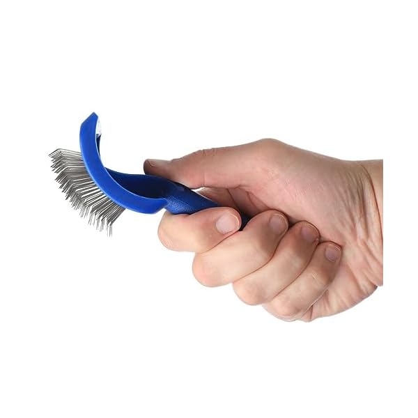 Show Tech Tuff On Tangles Slicker Lange Stiftbürste - Professionelles Werkzeug für die Fellpflege | Geeignet für langhaarige Haustiere | Ergonomisches Design | Verbessert die Gesundheit & das Aussehen – Bild 3