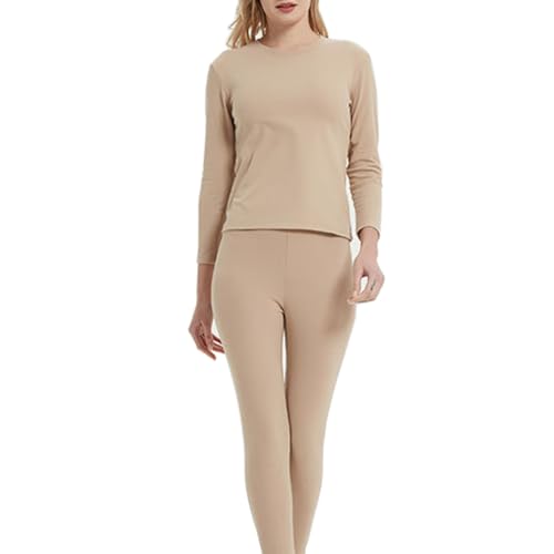 TimeVrinql Thermal SetsWomen Thermal Underwear Set (Skin, S)