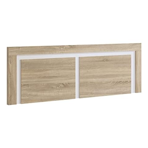 Buyqualia Cabecero Cama 150 Roble/Blanco Cover