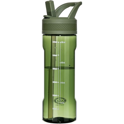 OLDLEY 20 kids Water Bottle with Straw,Tritan BPA-Free,Leak-Proof Design for Travel, Home, School, (Army Green)