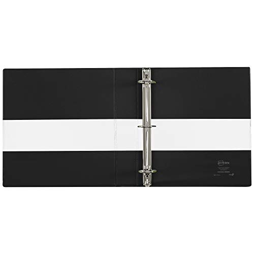 Image of Avery Two-Tone Durable View 3 Ring Binder, 1.5 Inch Slant Rings, White /Black Binder (17287)