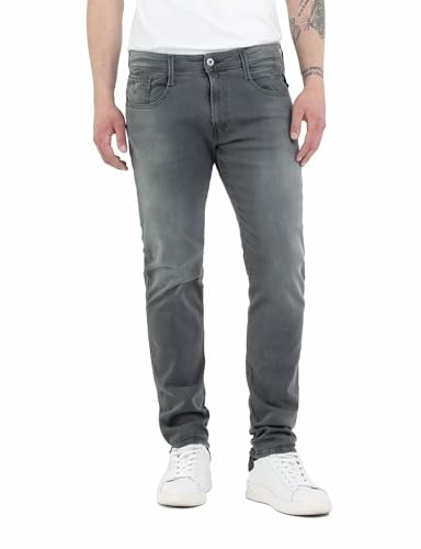 Replay Vaqueros de hombre Anbass slim fit con power stretch, gris (Dark Grey...