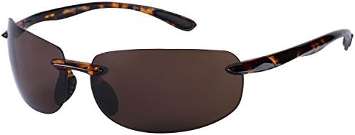 "Lovin Maui" Sport Wrap Polarized Sunglasses for Men and Women - Hard Case Included (Tortoise)