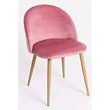 Alto: 74 cm Regalos Miguel - Sillas Comedor - Silla Vint Terciopelo - Rosa - Envío Desde España