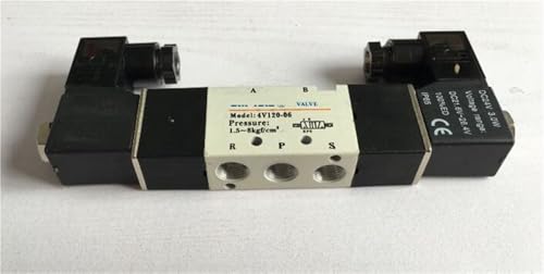 Válvula solenoide 4V120-06 de 5 puertos y 2 posiciones CA 220V transparente 4