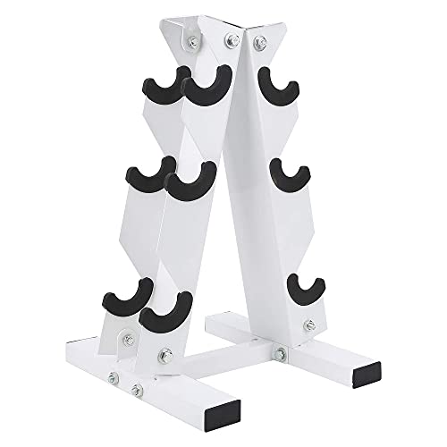 BiJun Soporte para soporte para almacenamiento mancuernas acero sólido soporte para mancuernas para levantamiento de pesas tipo A juego mancuernas peso libre adecuado para ejercicios en casa