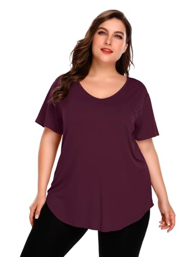 Image of BELAROI Women Plus Size Tops V-Neck Tunics Shirts