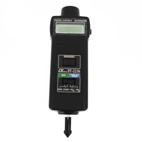 DT-2236 Digital Tachometer Rotative Velocity Tester 5 to 99,999 RPM Photo/Contact Tachometer
