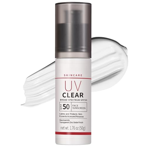 Mineral Sunscreen SPF 50, Zinc Oxide Cream, Factor 50 Sun Cream for Sensitive Skin, Broad Spectrum Sunscreen, Moisturiser with Spf 50, Lightweight No White Cast, 50ml