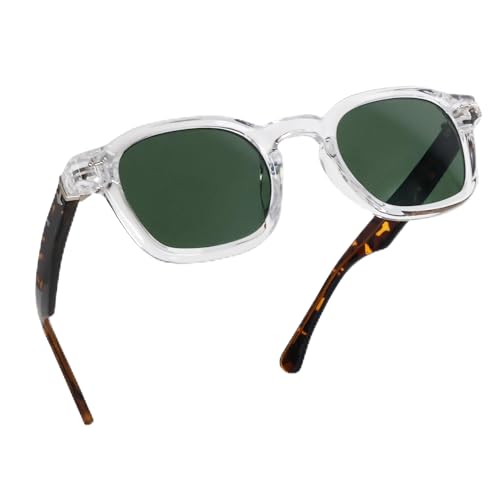 SOLVANSKI Retro Sunglasses for Men Women UV400 Protection, Square Tortoises Fashion Sun Glasses