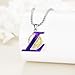 AXELUNA Laker Necklace Laker Gifts for men Laker Basketball Necklace S925 Sterling Silver for Men