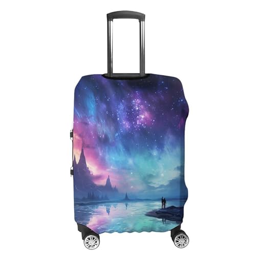 Northern Lights Luggage Cover, Washable Elastic Suitcase Cover Protector Fit 18-32 Inch Luggage4