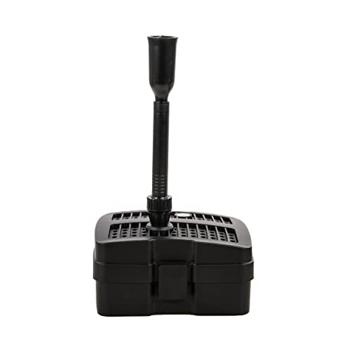 AquaForte GFU-2505 Springbrunnenpumpe + 5W UV-C, Leistung 24W, Max. Förderhöhe 1,6 M, Max. Durchfluss 1 m3 pro Stunde, Max. Teichgröße 1,5 m3, 13/19/25 mm Anschluss, Max. Druck 2 Bar, klares Wasser