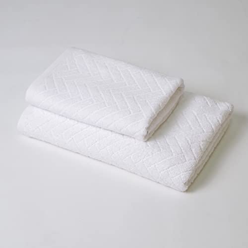 10xdiez Juego De Toallas 100 Algodón De Rizo Peinado - Toalla De Lavabo Toalla De Baño Blanco 10xdiez Juego De Toallas 100 Algodón De Rizo Peinado - Toalla De Lavabo Toalla De Baño Blanco