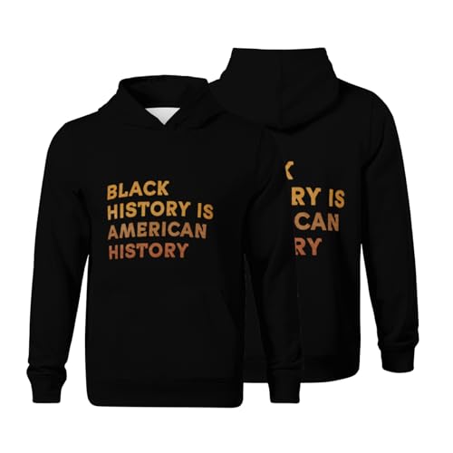 Kids Black History Month African American Pride Gifts Boys Girls Lightweight Kangaroo Pocket Fleece Hoodies