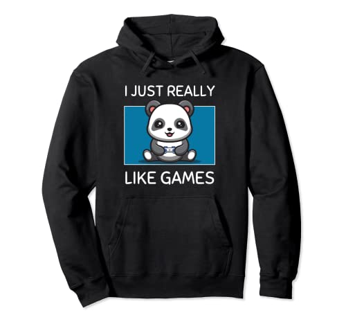 Lindo panda kawaii Me gustan mucho los juegos de estética kawaii Sudadera con Capucha