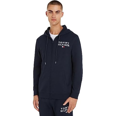 Tommy Hilfiger Men's Heavyweight Hoodie, Blue Cover