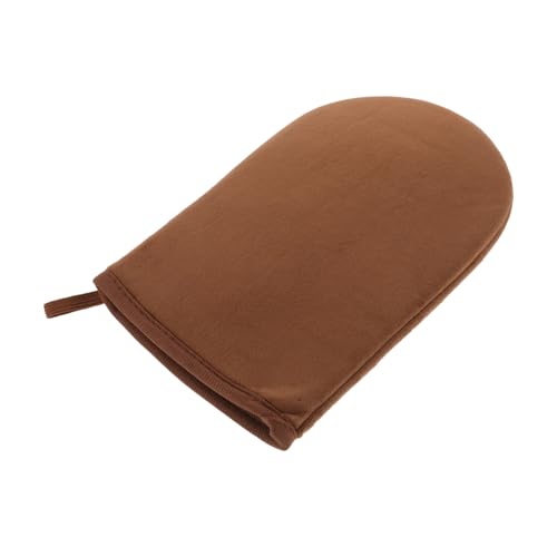 Beaupretty Self Tanning Glove Flocked Mitt Body Lotion Applicator for Back Self Tanner Remover Tool Reusable for Women and Travel Use