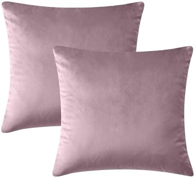 Imperial Rooms Cushion Covers 45 x 45 cm Pack of 2 Square Throw Dark Grey Velvet Pillow Cases Bedroom Decor Cushion for Sofa Living Room Car (Charcoal, 18 x 18 Inch)
