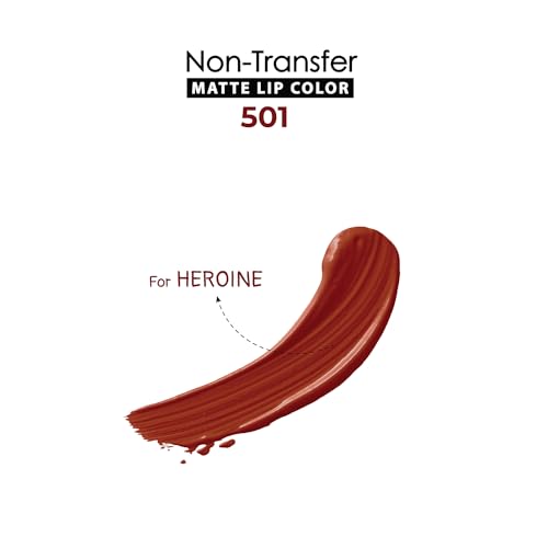 Image of Blue Heaven Non Transfer Matte Lip Color, Long Lasting upto 8 hrs, Light Weight & Smudge Proof, Non Transfer Liquid Lipsticks for Women, 501, 2.8ml