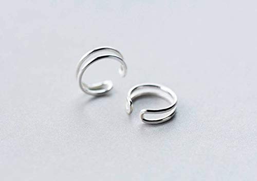 Boucles d'oreilles argent S925 véritable champignon blanc double rang - 4