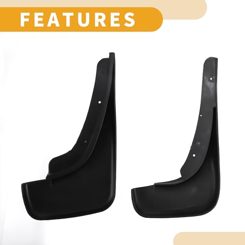 Image of Mud Flap Splash Guard - Car Front & Rear Side Mud Guards - for Volkswagen Golf 4 2003-2008 Plastic Black with Mount Accessories - 1 Set