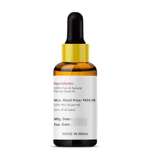 Image of PRZ Parsley Seed Essential Oil - Pure Natural Therapeutic Grade Oil for Skin Care & Hair Care, 30 ml