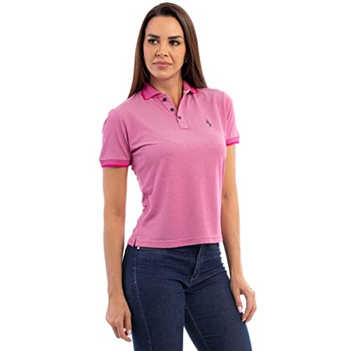 kit 2 Camisa Polo Feminina em Viscose Manga Curta Conforto Casual