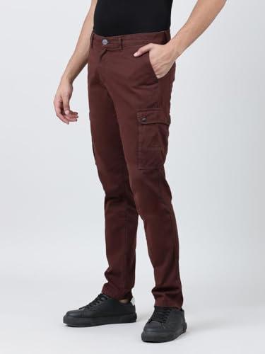 Image of IVOC Men MID-Rise Slim FIT Multi-Pockets 100% Cotton Cargo Pants