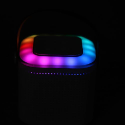 Máquina de karaokê, Alto-falante Portátil Com Som HiFi Branco Elegante e Leve para Festa Em Casa