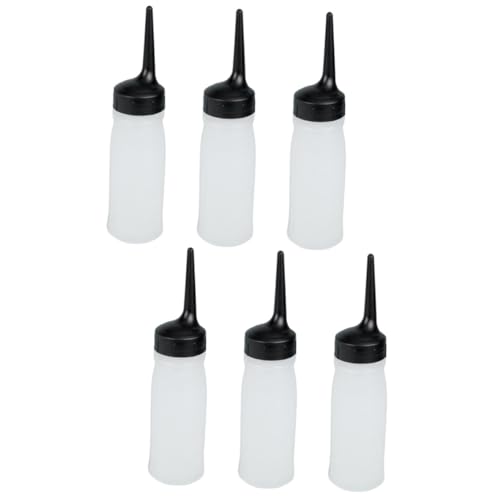 MERRYHAPY 2sets Hair Stylist Processing Bottles Shampoo Dye Applicator Bottles Fine Tip Empty 3pcs*2