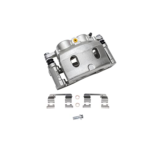 Image of Detroit Axle - 3pc Front Brake Kit for 2005-2007 Chevrolet Silverado 1500 GMC Sierra 1500, 2007-2008 Tahoe, Suburban Yukon XL 1500 Avalanche Escalade ESV EXT, Ceramic Brakes Pads, Right Brake Caliper