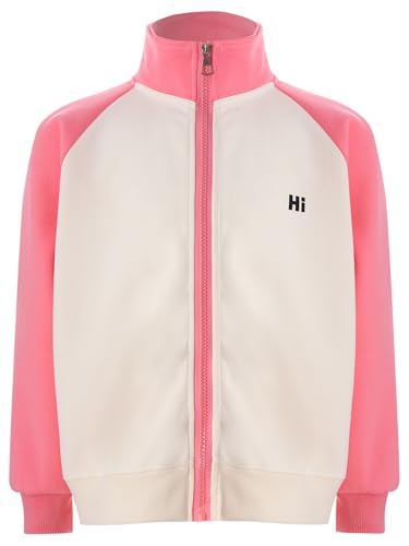 YEAHDOR Kids Boys Girls Long Sleeve Mock Neck Jacket Zip Up Patchwork Casual Sweatshirts Outwear for Sports